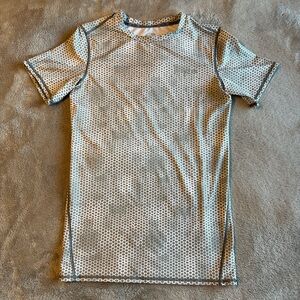 Champion Hexagon Pattern Tee - Gray and White